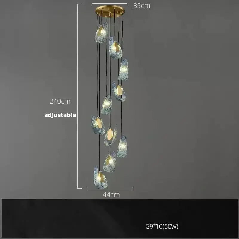 DecorBites™ Blue Glass LED Pendant Lamps - Modern Designer Lighting