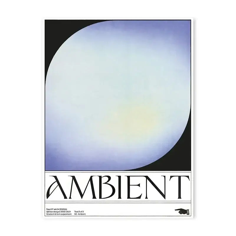 DecorBites™ Blue Wave Japanese Abstract Print Poster