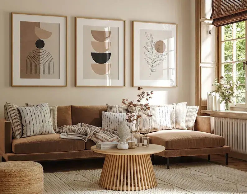 DecorBites™ Bohemian Geometric Plant Wall Art Set