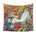 Decorbites bohemian tapestry rainbow mushroom bedroom wall hanging