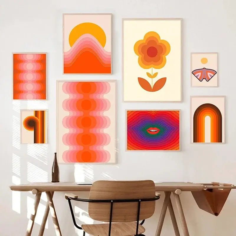 DecorBites™ Boho Art Prints for Living Room Decor