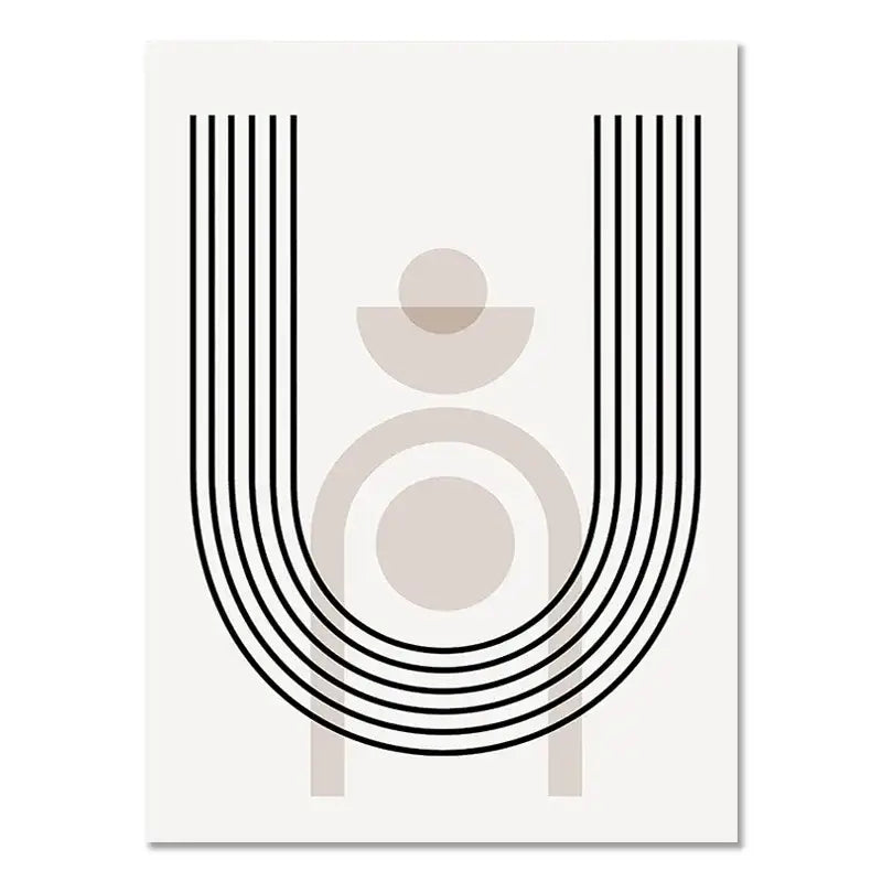 DecorBites™ Boho Geometric Line Canvas Wall Art