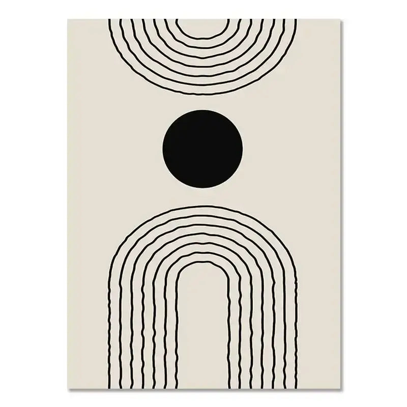 DecorBites™ Boho Geometric Line Canvas Wall Art