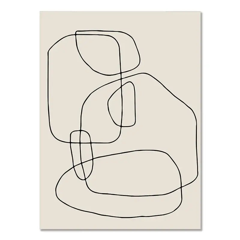 DecorBites™ Boho Geometric Line Canvas Wall Art