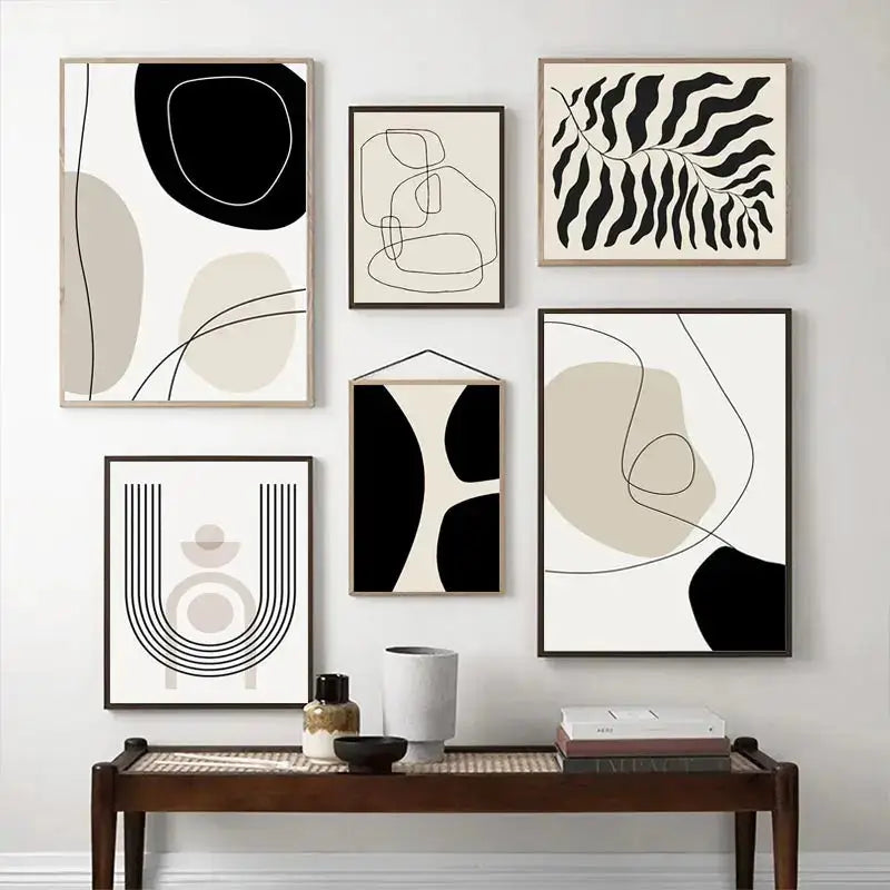 DecorBites™ Boho Geometric Line Canvas Wall Art