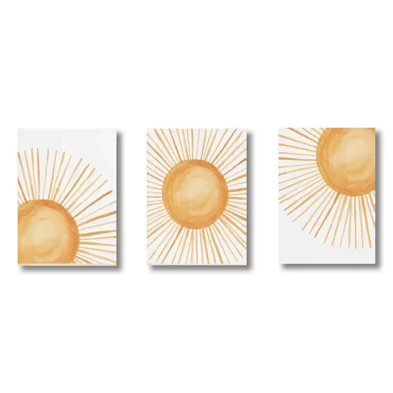 DecorBites™ Boho Rainbow Sunshine Nursery Poster Set