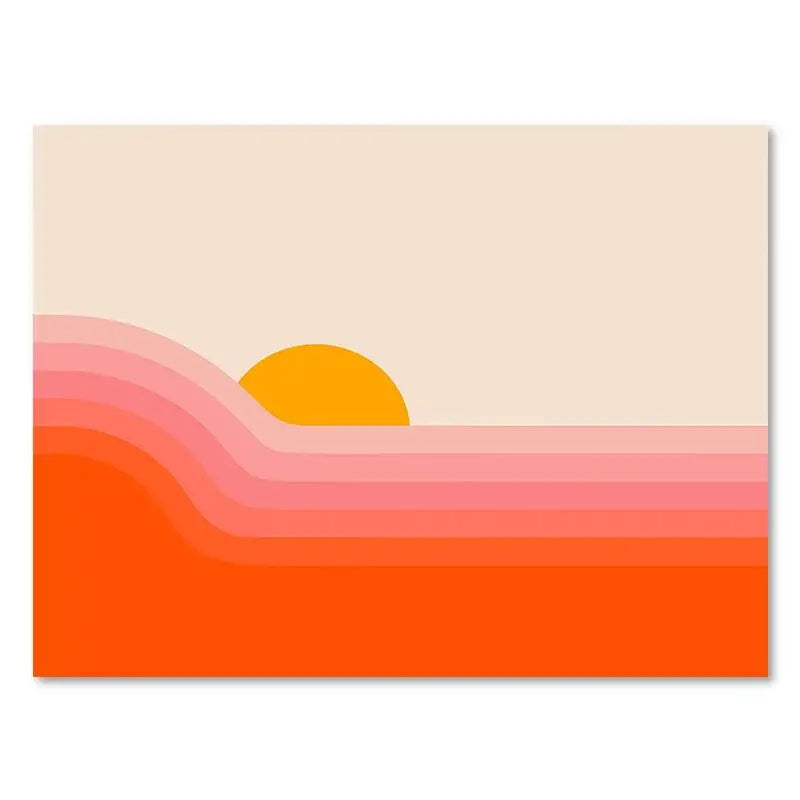 DecorBites™ Boho Sunset Stripes Art Prints - Wall Decor
