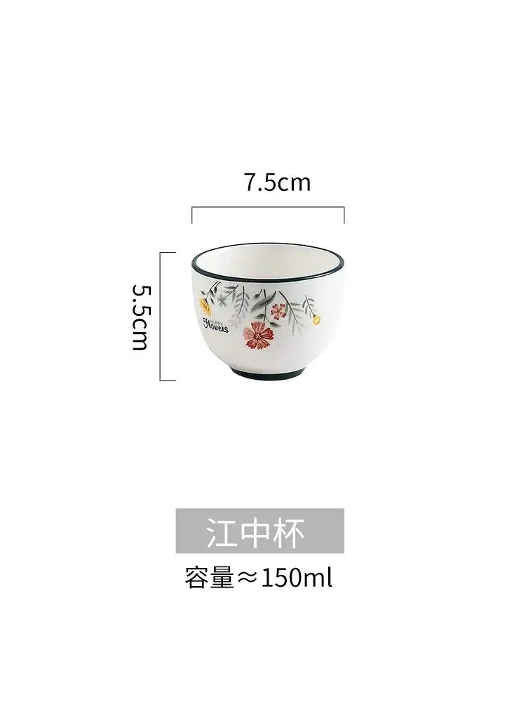 DecorBites™ Bone China Rice Noodles Bowl and Dinner Plate Set