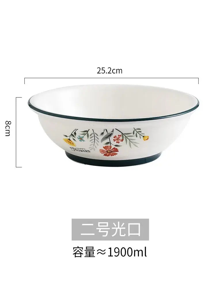 DecorBites™ Bone China Rice Noodles Bowl and Dinner Plate Set