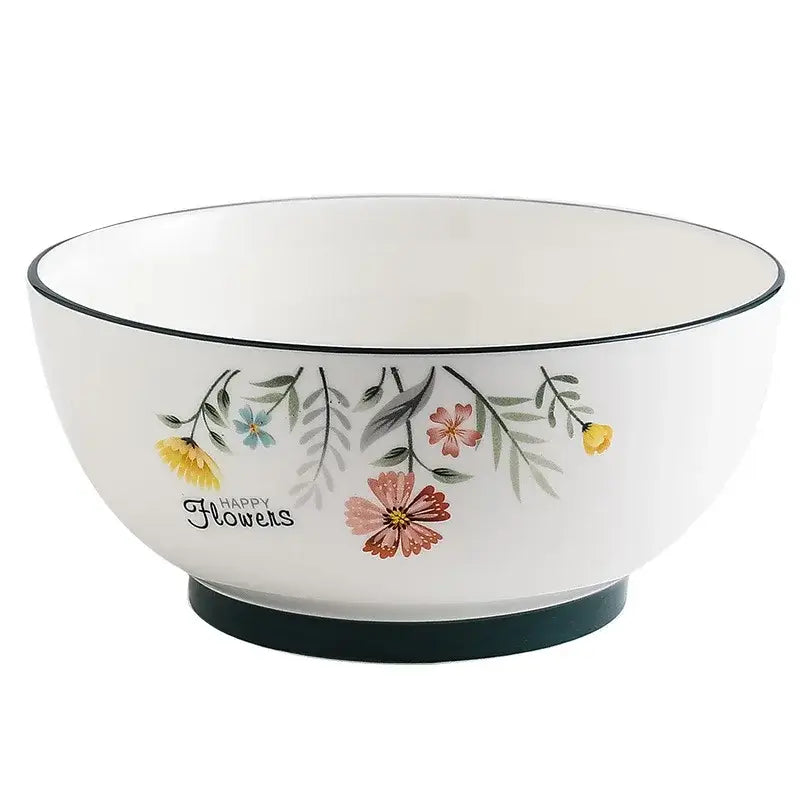 DecorBites™ Bone China Rice Noodles Bowl and Dinner Plate Set