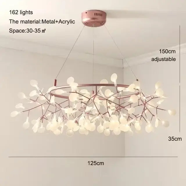 DecorBites™ Branch Design Nordic Chandelier - Rose Gold/Black