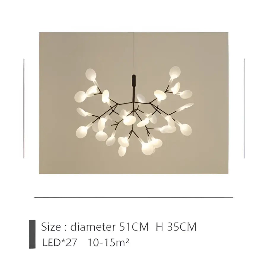DecorBites™ Branch Design Nordic Chandelier - Rose Gold/Black