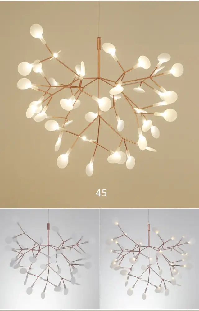 DecorBites™ Branch Design Nordic Chandelier - Rose Gold/Black