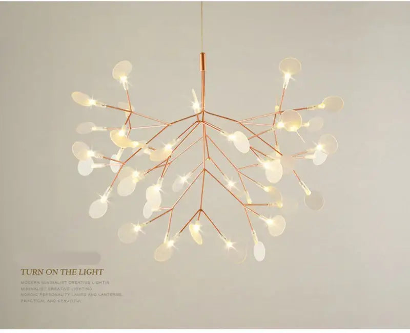 DecorBites™ Branch Design Nordic Chandelier - Rose Gold/Black