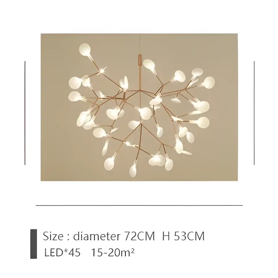 DecorBites™ Branch Design Nordic Chandelier - Rose Gold/Black