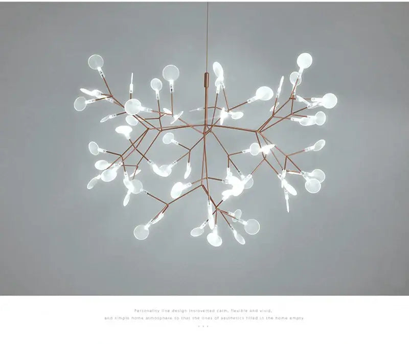 DecorBites™ Branch Design Nordic Chandelier - Rose Gold/Black