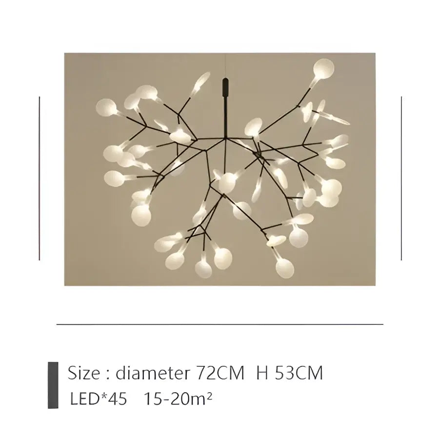 DecorBites™ Branch Design Nordic Chandelier - Rose Gold/Black