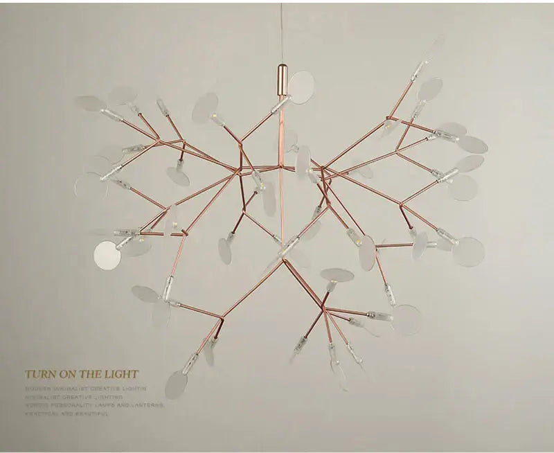 DecorBites™ Branch Design Nordic Chandelier - Rose Gold/Black