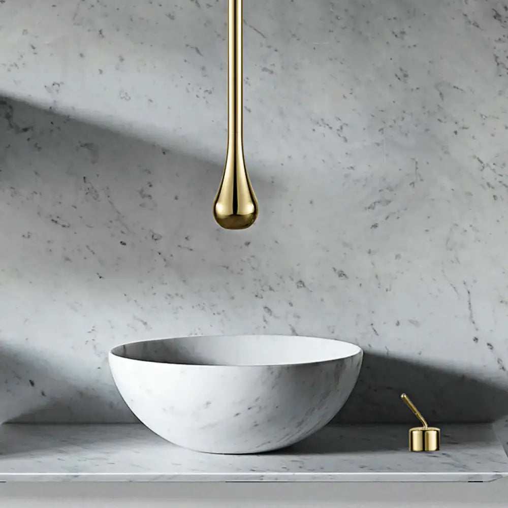 Robinet de salle de bain de luxe noir en laiton DecorBites™ - Monocommande