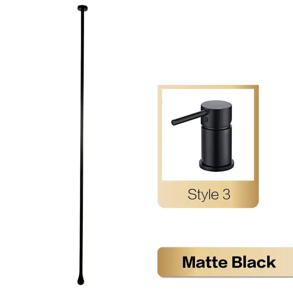 Robinet de salle de bain de luxe noir en laiton DecorBites™ - Monocommande