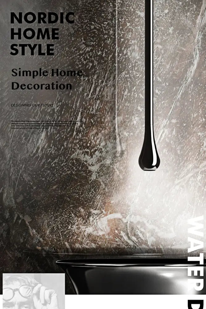 Robinet de salle de bain de luxe noir en laiton DecorBites™ - Monocommande