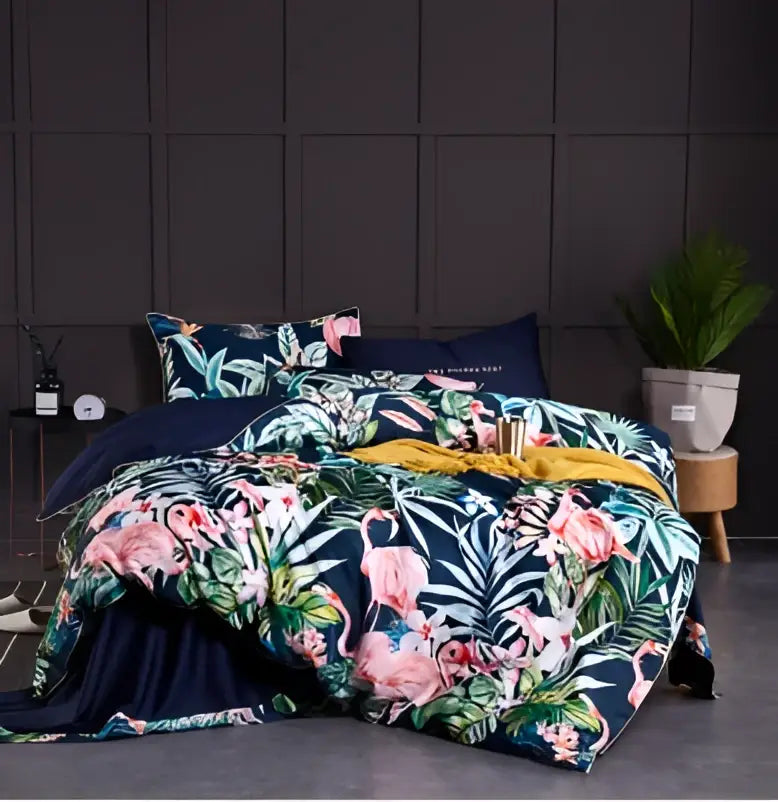 DecorBites™ Bright Flamingo Luxury Egyptian Cotton Bedding Set