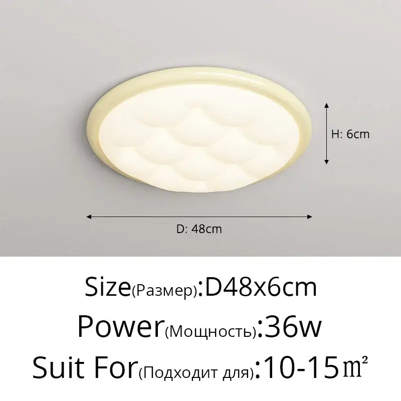 Decorbites bubble led rectangular quilted ceiling light living room