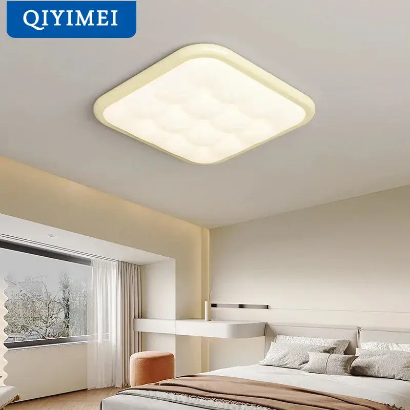 Decorbites bubble led rectangular quilted ceiling light living room