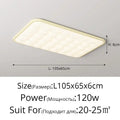 Decorbites bubble led rectangular quilted ceiling light living room