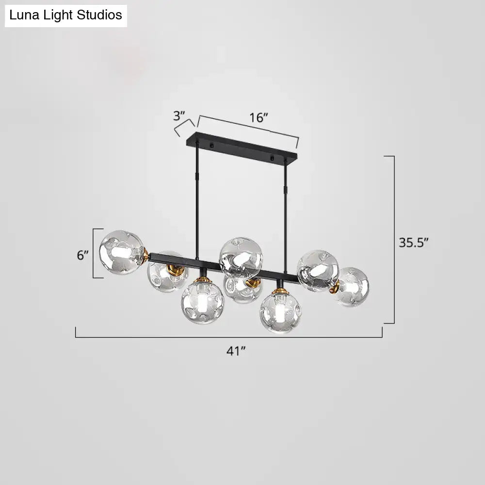 DecorBites™ Bubbles Glass Pendant Light: Stylish Island Hanging Fixture for Postmodern Dining