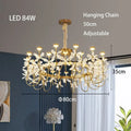 Decorbites butterfly chandelier gold crystal flower dining room light