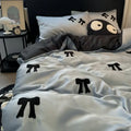 Decorbites butterfly embroidered black & white pi pillow bedroom decor
