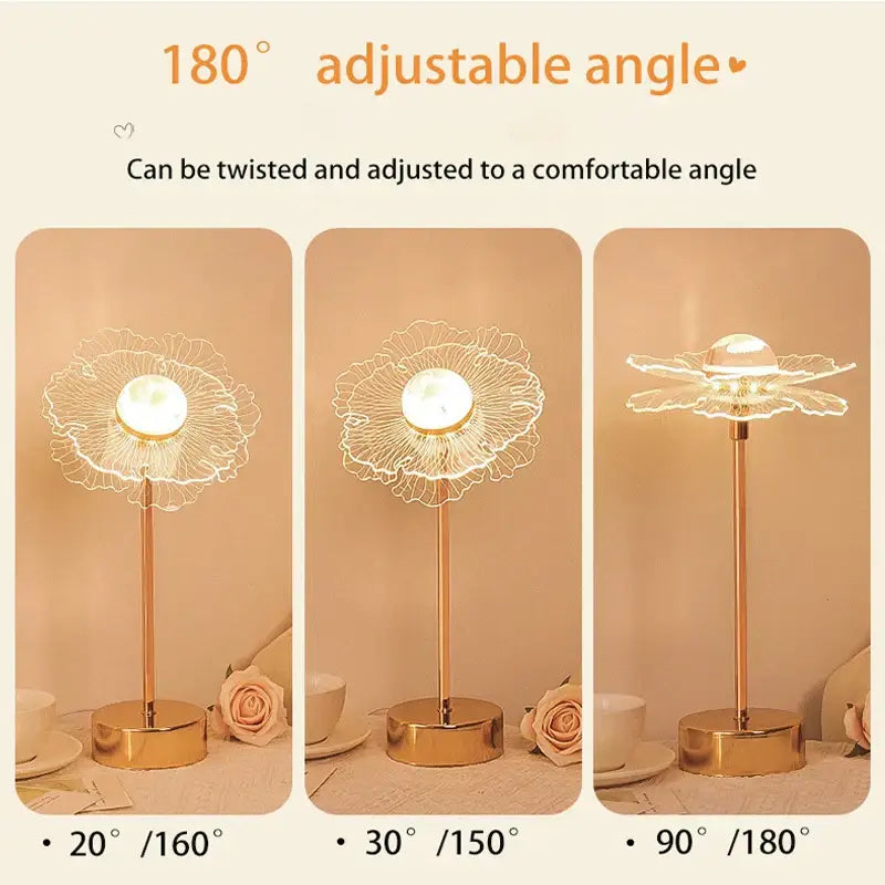 Decorbites butterfly gold acrylic led desk lamp for living room