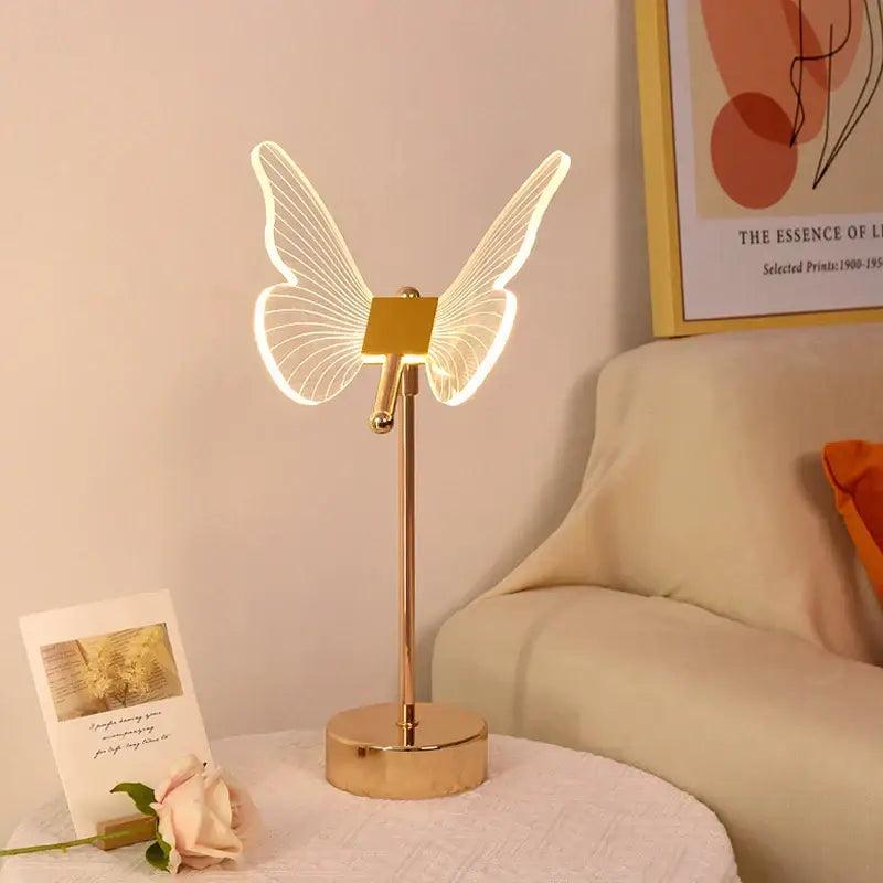 Decorbites butterfly gold acrylic led desk lamp for living room