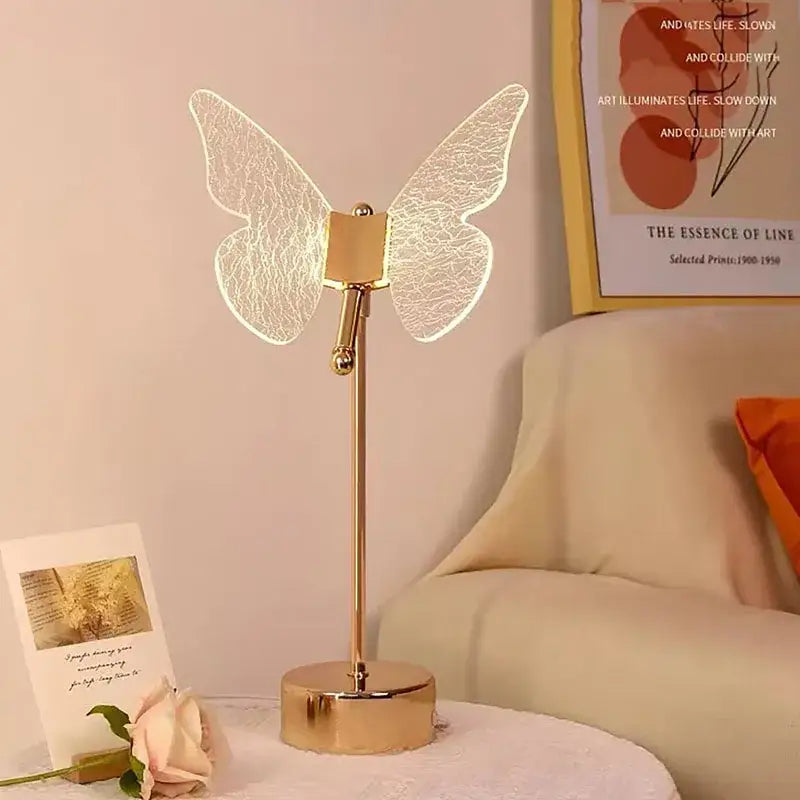 Decorbites butterfly gold acrylic led desk lamp for living room