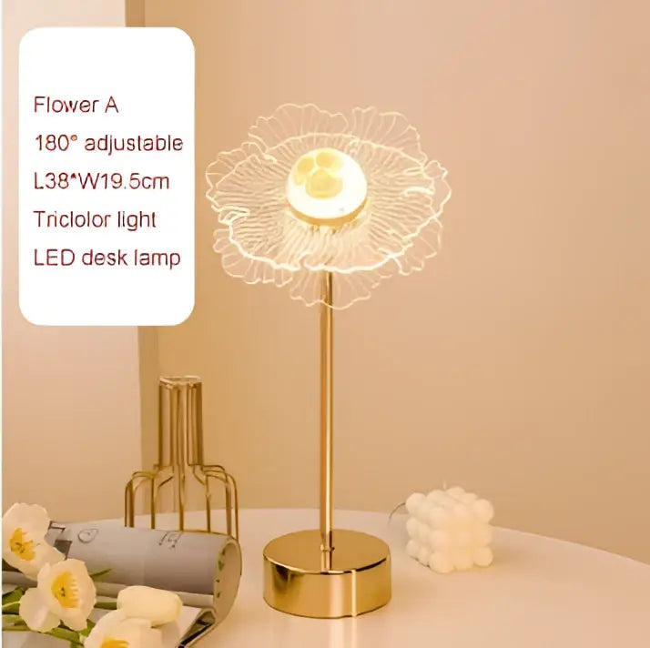 Decorbites butterfly gold acrylic led desk lamp for living room