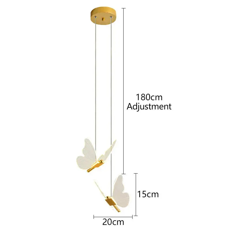 Decorbites butterfly led pendant light for living room and bedroom