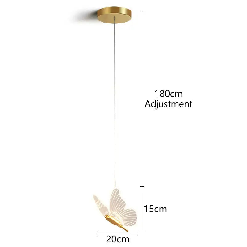 Decorbites butterfly led pendant light for living room and bedroom