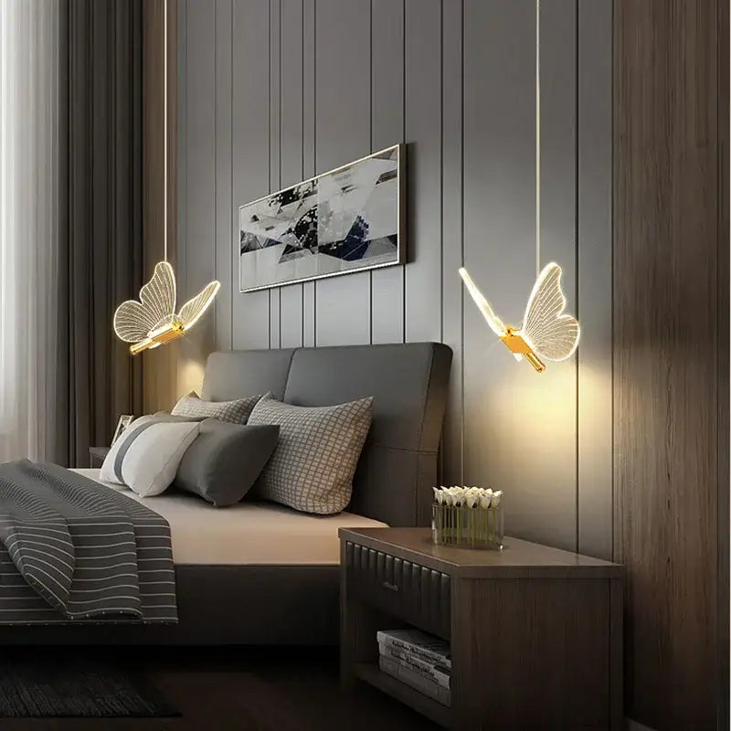 Decorbites ثريا معلقة على شكل فراشة ذهبية لغرفة الطعام