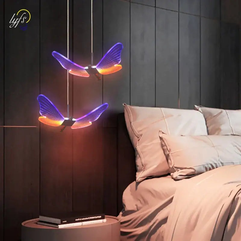 Decorbites ثريا معلقة على شكل فراشة ذهبية لغرفة الطعام