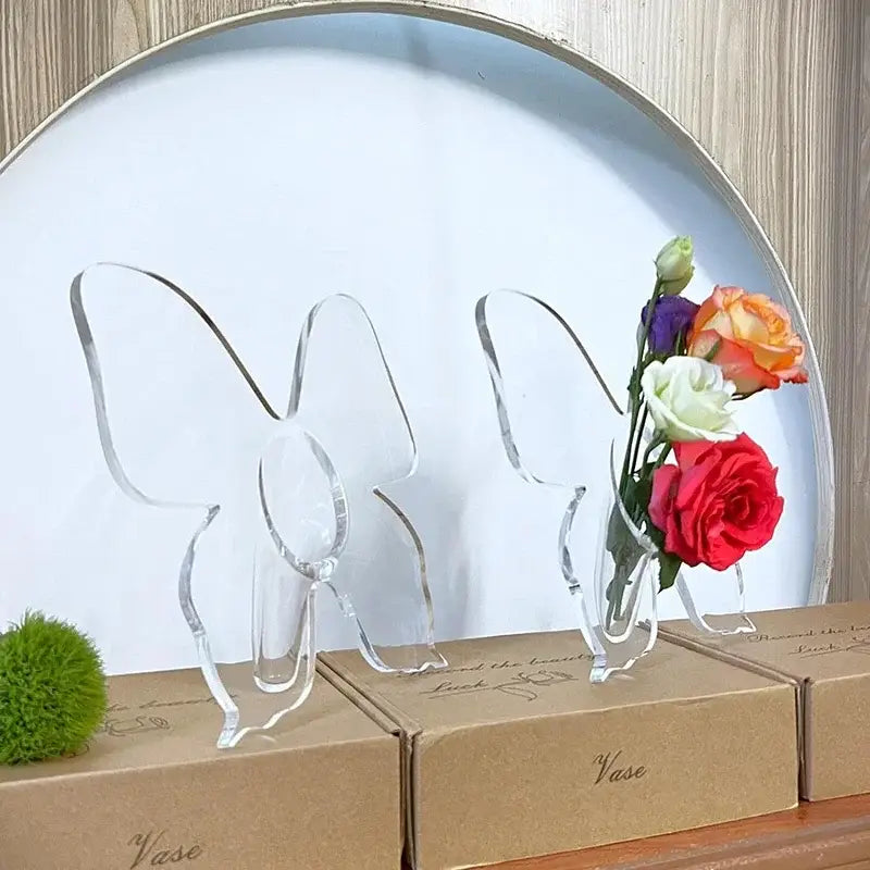 DecorBites™ Butterfly Theme Vase for Aesthetic Room Decor