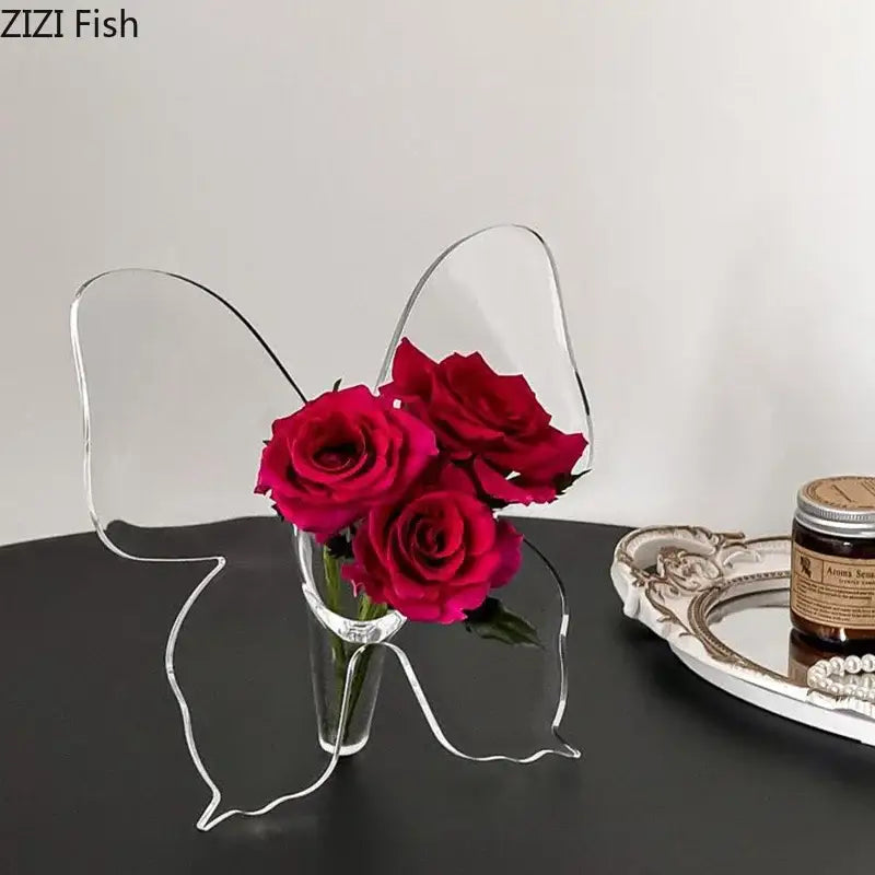 DecorBites™ Butterfly Theme Vase for Aesthetic Room Decor