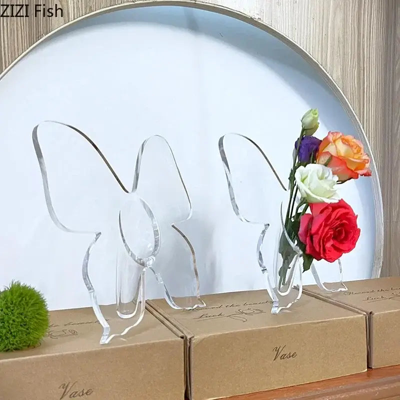 DecorBites™ Butterfly Theme Vase for Aesthetic Room Decor
