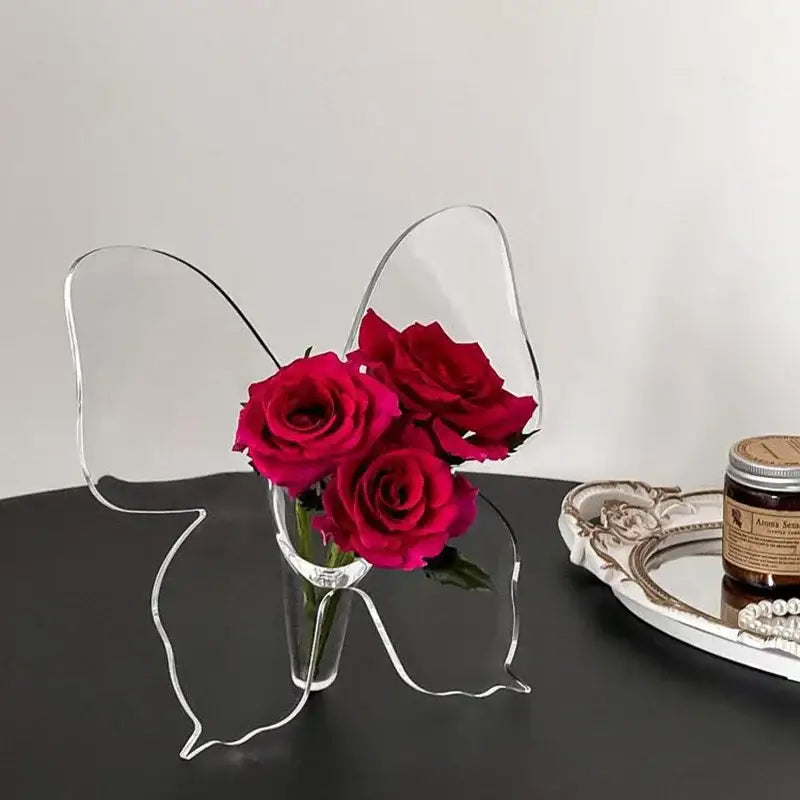 DecorBites™ Butterfly Theme Vase for Aesthetic Room Decor