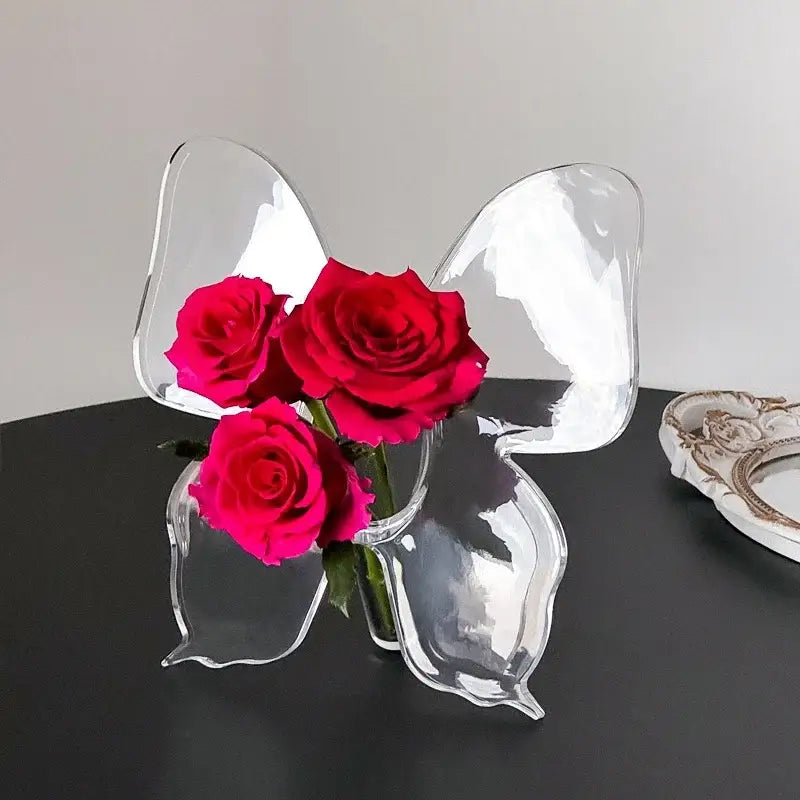 DecorBites™ Butterfly Theme Vase for Aesthetic Room Decor