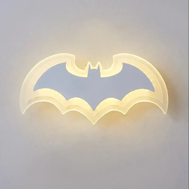 Decorbites cartoon bat wall lamp warm yellow acrylic light bedroom