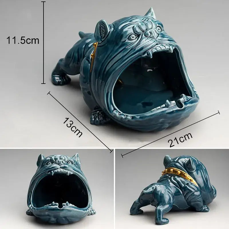 Decorbites cartoon dog ashtray black & gold living room resin decor