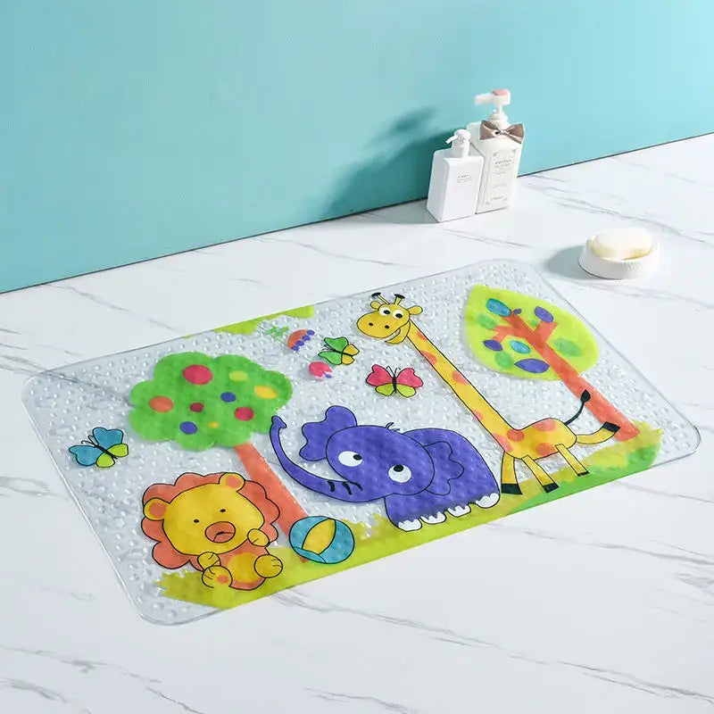 Decorbites cartoon non-slip sea creature bathroom mat for children