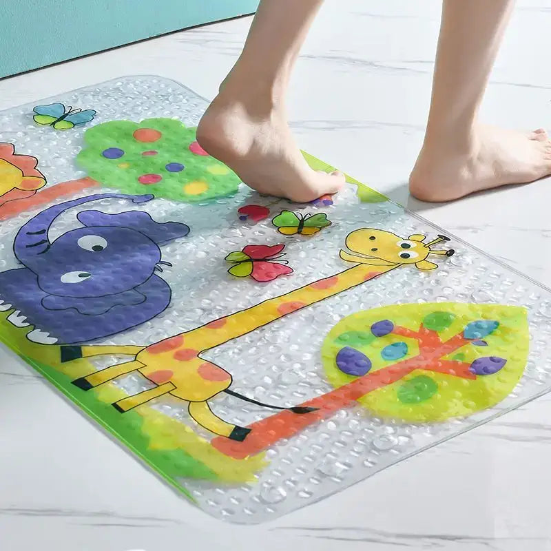 Decorbites cartoon non-slip sea creature bathroom mat for children