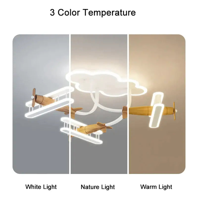 Decorbites cartoon plane chandelier light kids room ceiling lamp